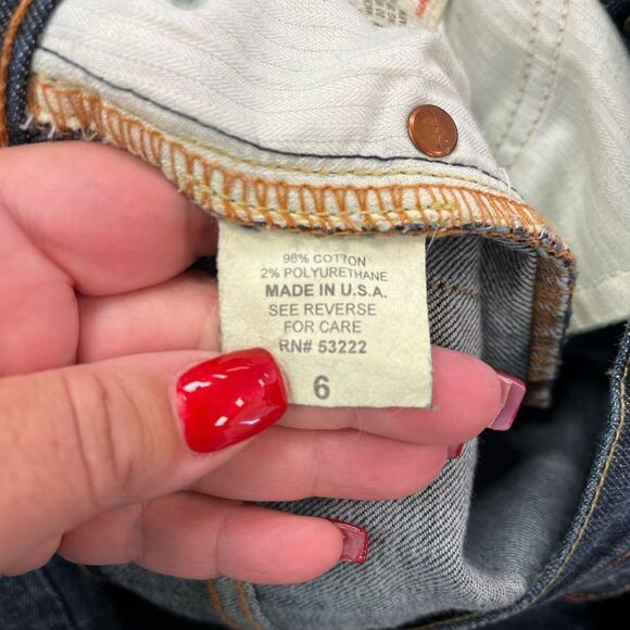 David Kahn Mildly Distressed Straight Leg Jeans sz 6 EUC - Picture 5 of 7